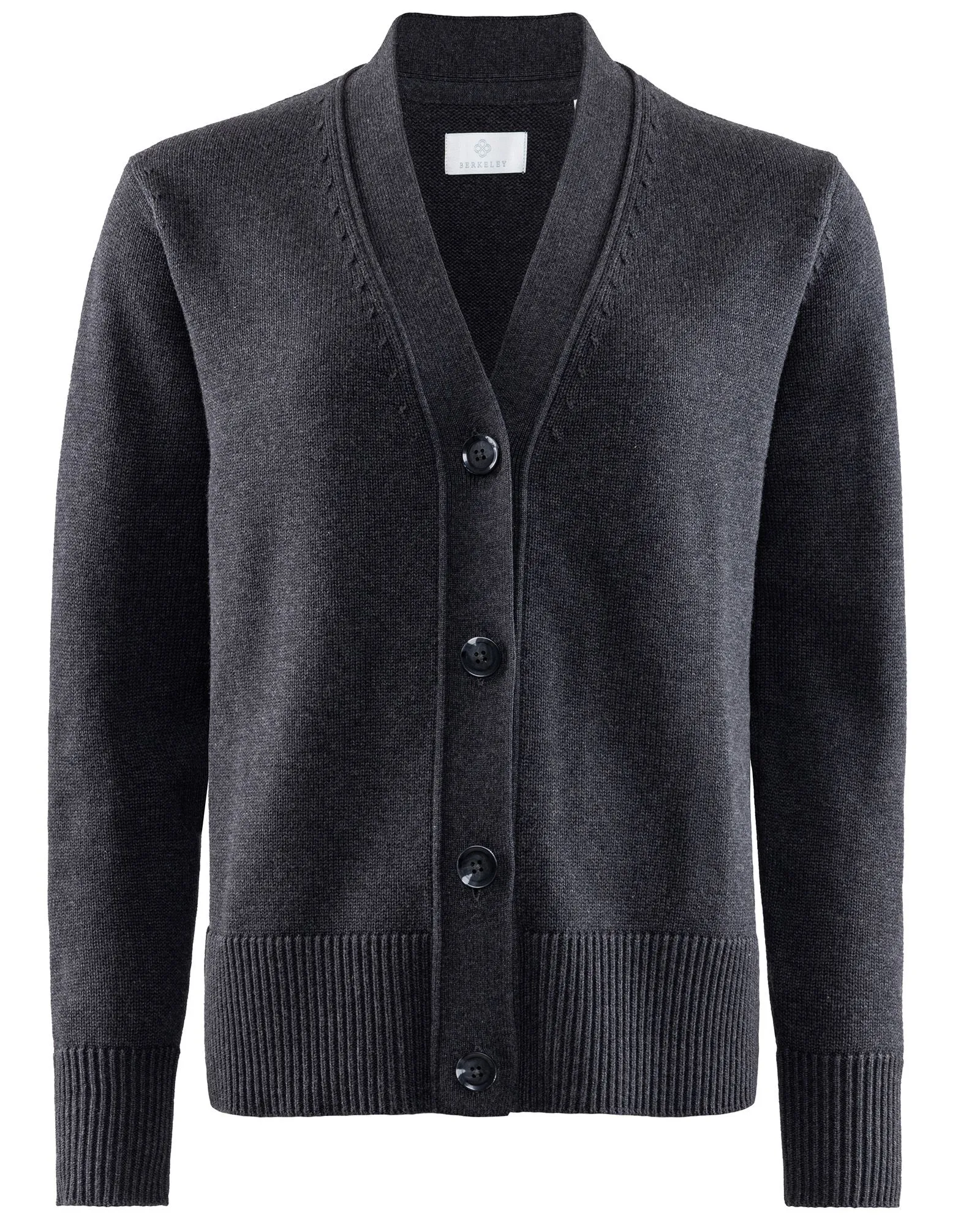 W Brockton Cardigan Dark Grey